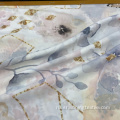 100% полиэфирный цветочный рисунок переработанная шифоновая ткань